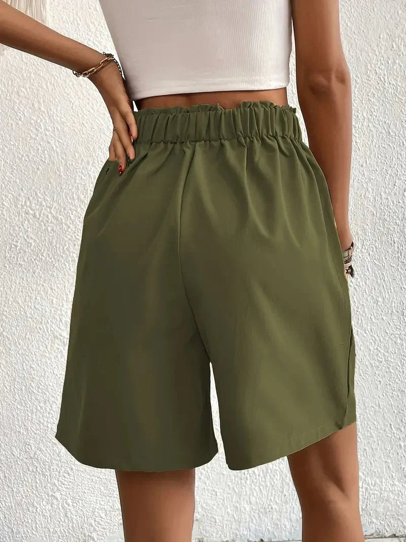 Short à Taille Haute avec Coupe Ample pour Femme | Idéal pour l'Été