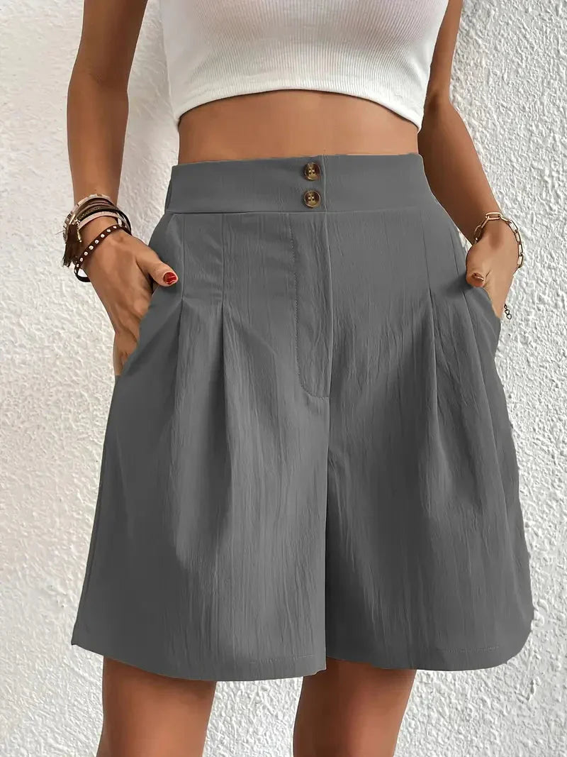 Short à Taille Haute avec Coupe Ample pour Femme | Idéal pour l'Été
