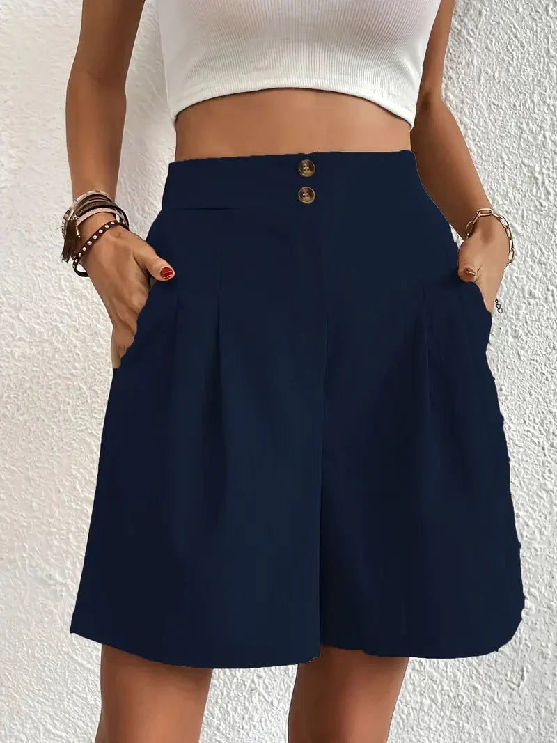 Short à Taille Haute avec Coupe Ample pour Femme | Idéal pour l'Été