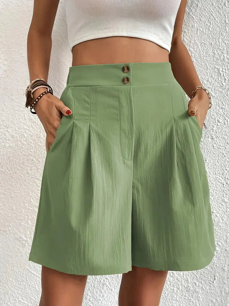 Short à Taille Haute avec Coupe Ample pour Femme | Idéal pour l'Été
