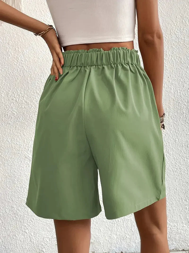 Short à Taille Haute avec Coupe Ample pour Femme | Idéal pour l'Été