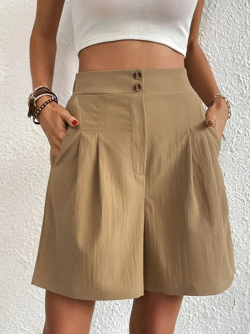 Short à Taille Haute avec Coupe Ample pour Femme | Idéal pour l'Été