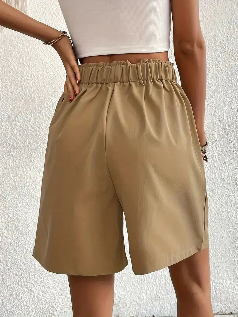 Short à Taille Haute avec Coupe Ample pour Femme | Idéal pour l'Été