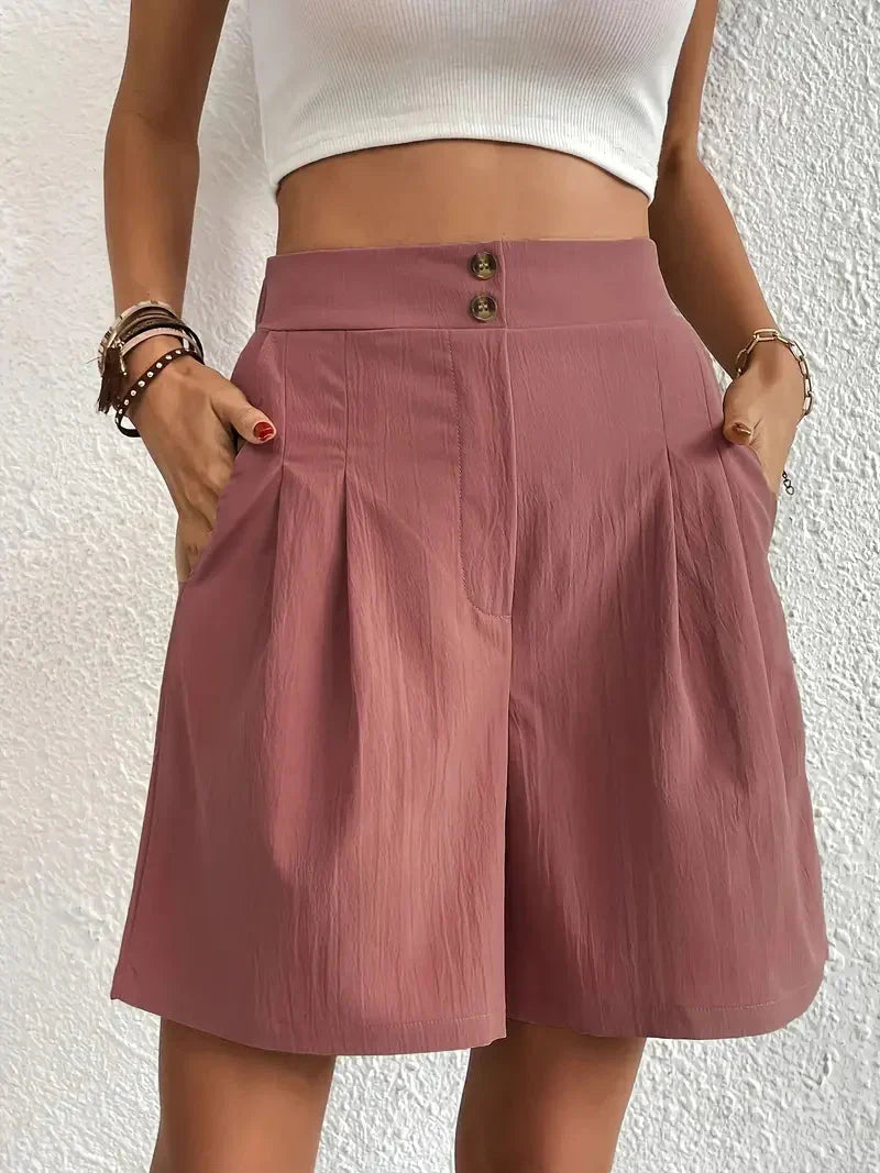 Short à Taille Haute avec Coupe Ample pour Femme | Idéal pour l'Été