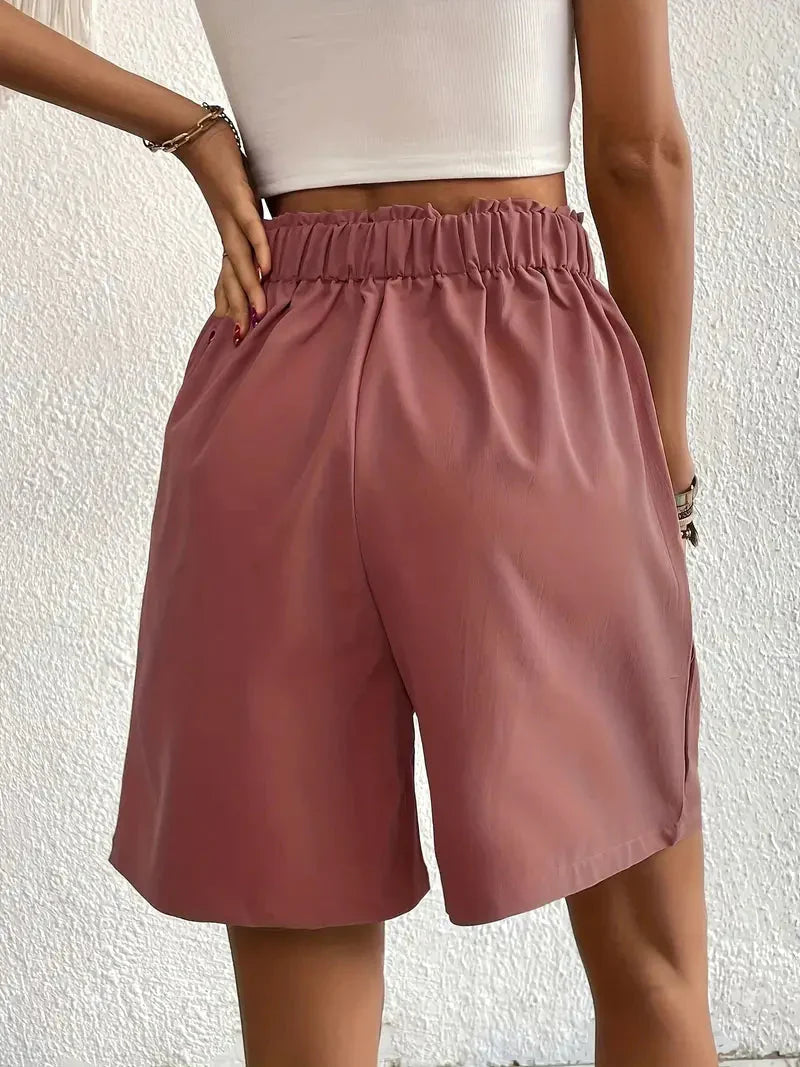 Short à Taille Haute avec Coupe Ample pour Femme | Idéal pour l'Été