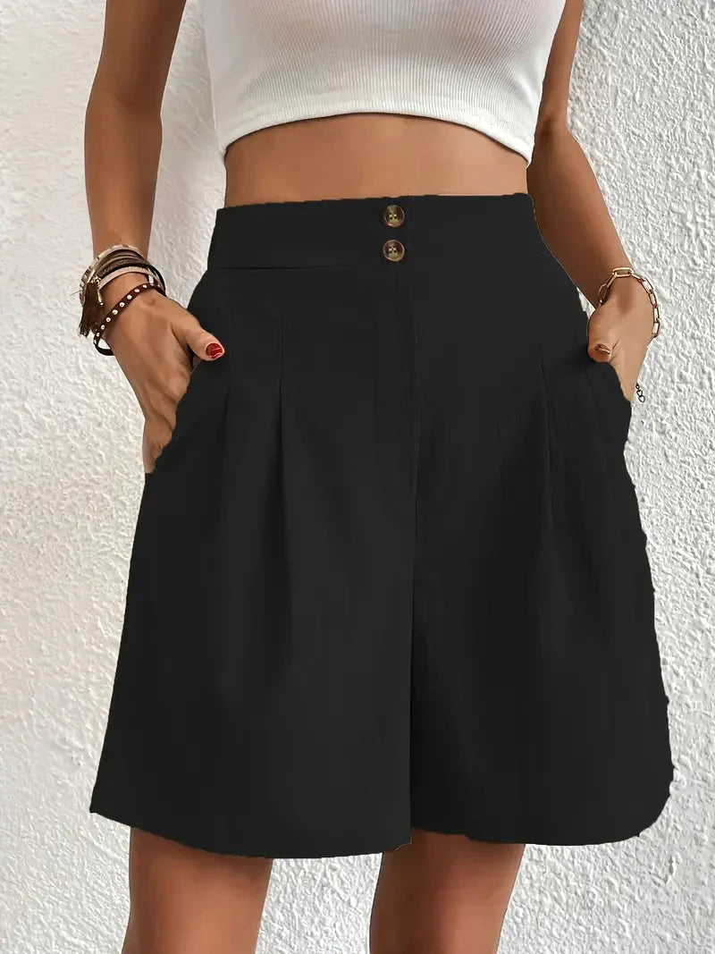 Short à Taille Haute avec Coupe Ample pour Femme | Idéal pour l'Été