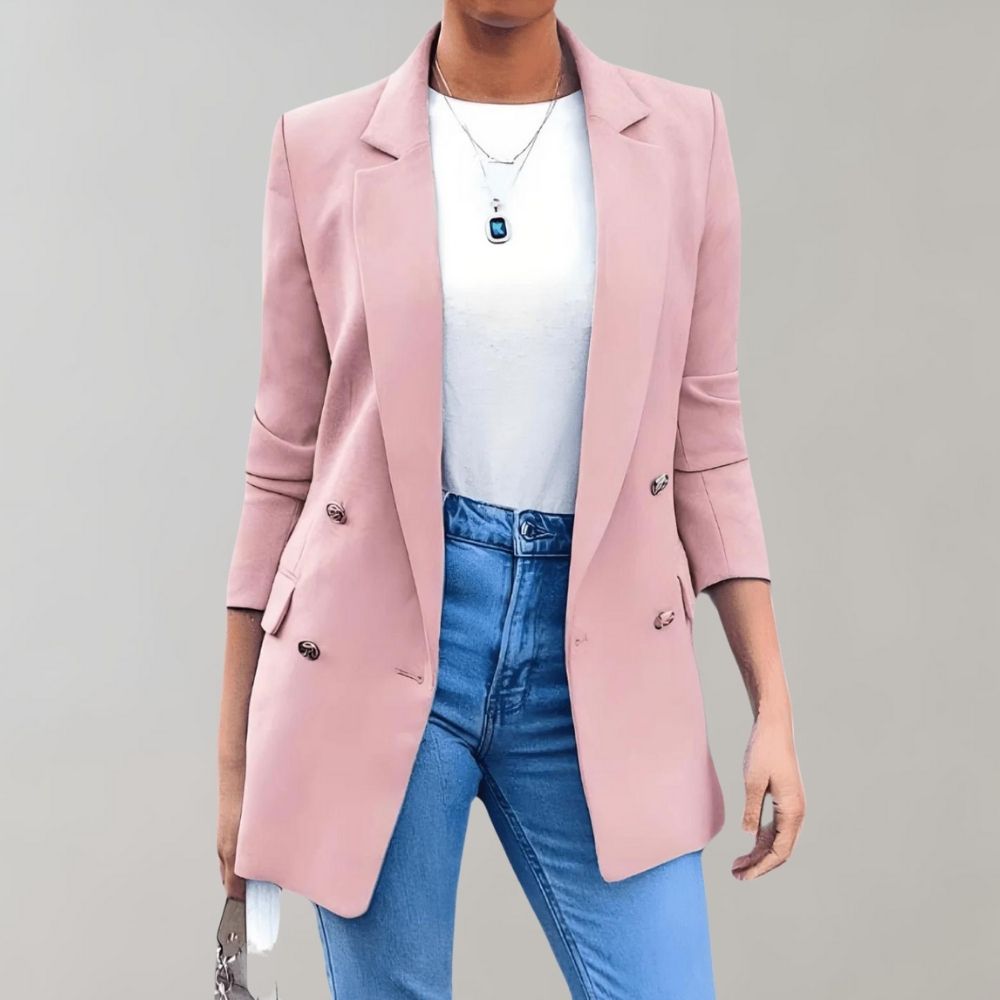 Veste Blazer À Manches Longues pour Femme | Idéale pour Le Travail Ou Les Occasions Formelles