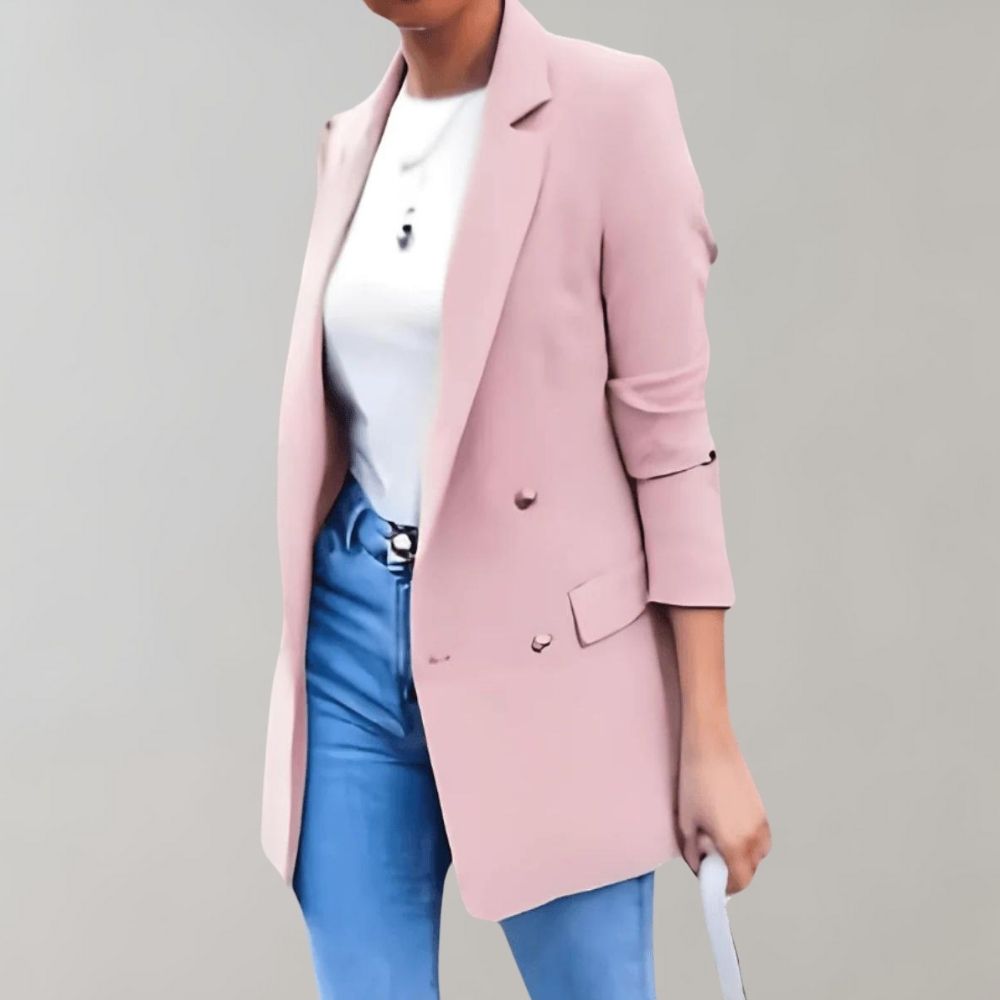 Veste Blazer À Manches Longues pour Femme | Idéale pour Le Travail Ou Les Occasions Formelles