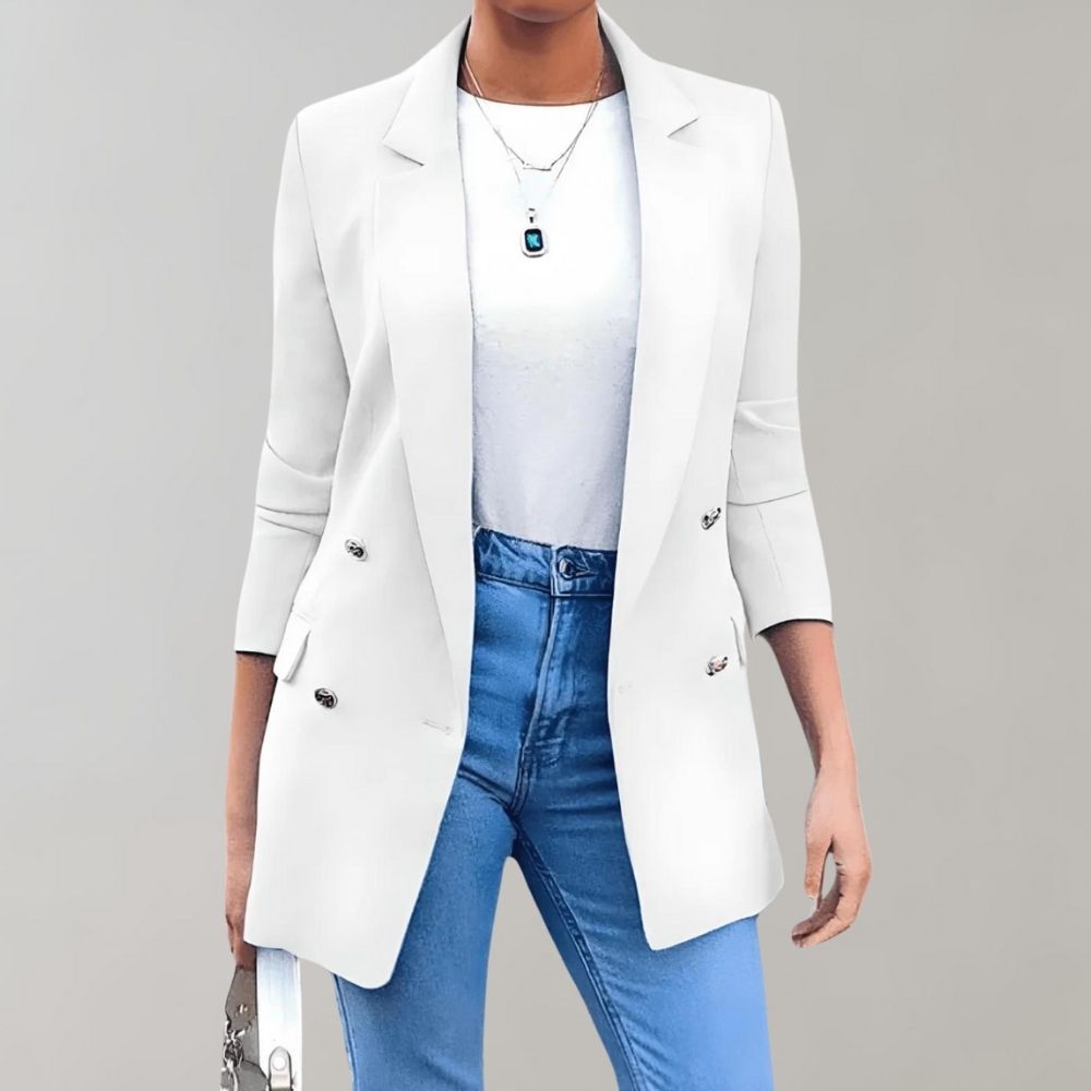 Veste Blazer À Manches Longues pour Femme | Idéale pour Le Travail Ou Les Occasions Formelles