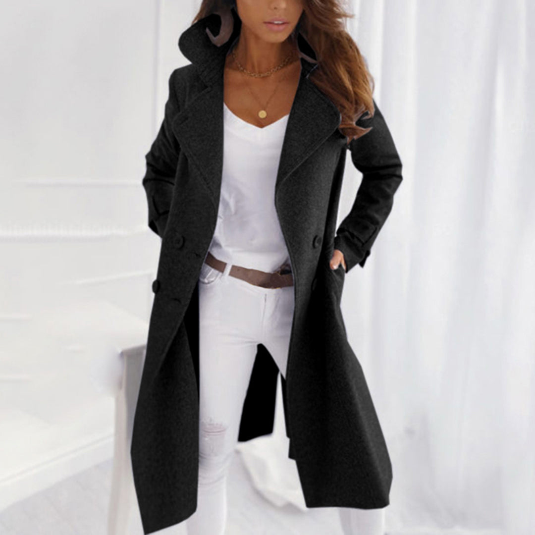 Manteau Long avec Boutons pour Femme | Idéal pour Toutes les Saisons