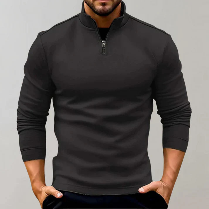 Pull Col Roulé avec Fermeture Éclair pour Homme | Idéal pour les Journées Fraîches