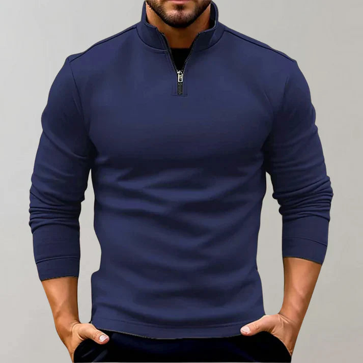 Pull Col Roulé avec Fermeture Éclair pour Homme | Idéal pour les Journées Fraîches