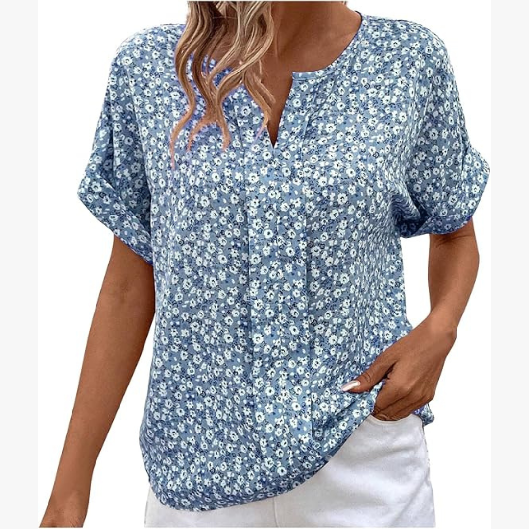 Blouse à Imprimé Floral et Coupe Classique pour Femme | Idéale pour le Travail ou les Dîners Décontractés