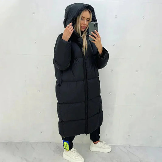 Manteau Long D’Hiver avec Doublure Intérieure pour Femme | Idéal pour Temps Froid