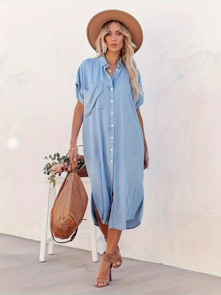 Robe Ample à Manches Courtes pour Femmes | Idéale pour les Sorties en Été