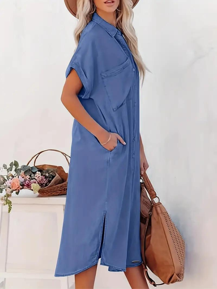 Robe Ample à Manches Courtes pour Femmes | Idéale pour les Sorties en Été