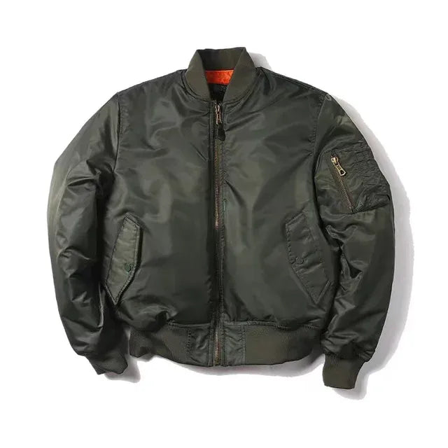 Blouson aviateur avec finitions côtelées pour adultes | Idéal pour la mi-saison
