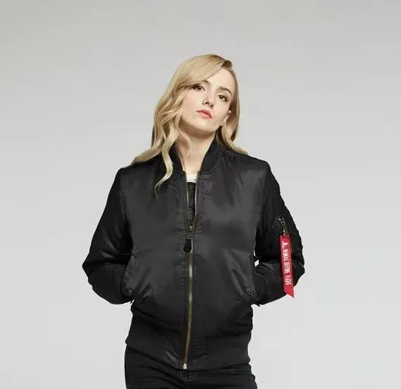 Blouson aviateur avec finitions côtelées pour adultes | Idéal pour la mi-saison