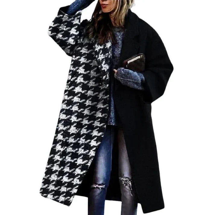 Manteau Long à Ceinture avec Col à Revers pour Femme | Idéal pour les Journées Fraîches