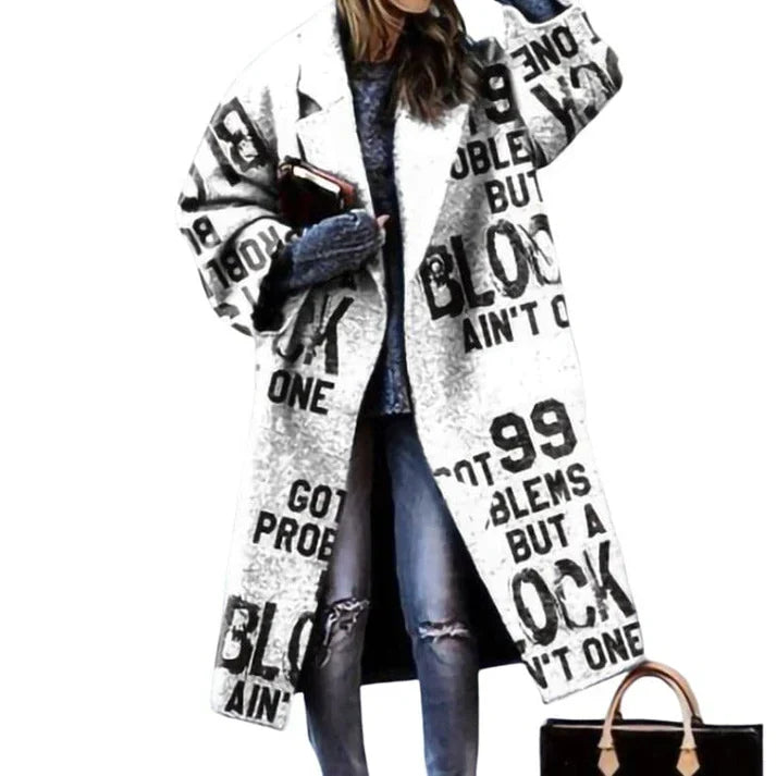 Manteau Long à Ceinture avec Col à Revers pour Femme | Idéal pour les Journées Fraîches
