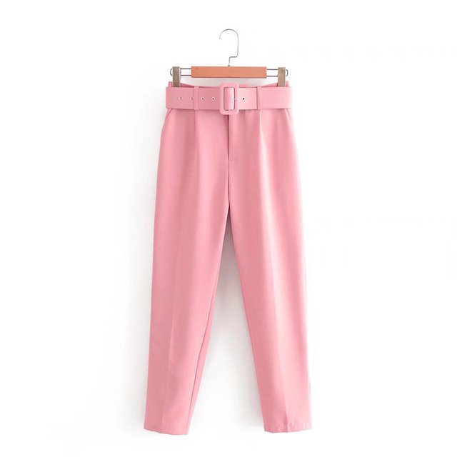 Pantalon à Taille Haute avec Ceinture Ajustable pour Femme | Idéal pour les Journées Décontractées