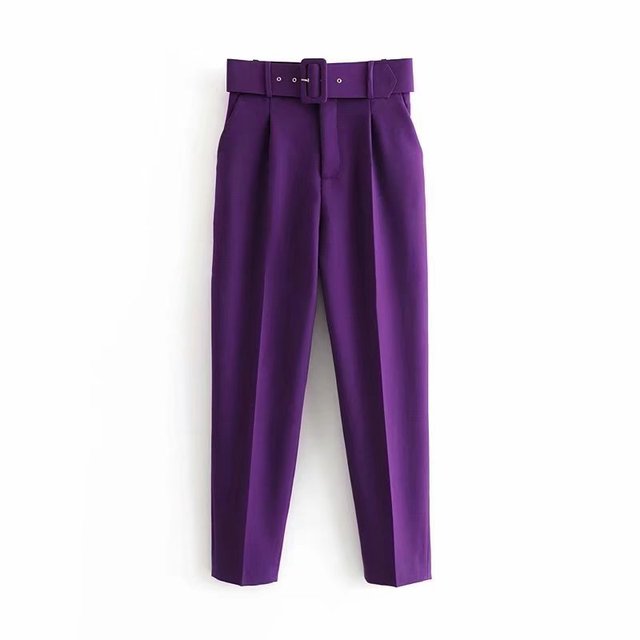 Pantalon à Taille Haute avec Ceinture Ajustable pour Femme | Idéal pour les Journées Décontractées