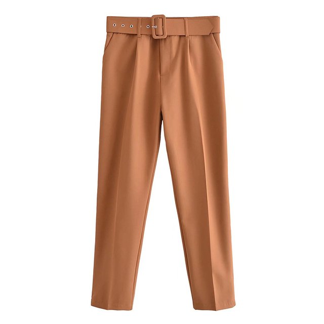 Pantalon à Taille Haute avec Ceinture Ajustable pour Femme | Idéal pour les Journées Décontractées