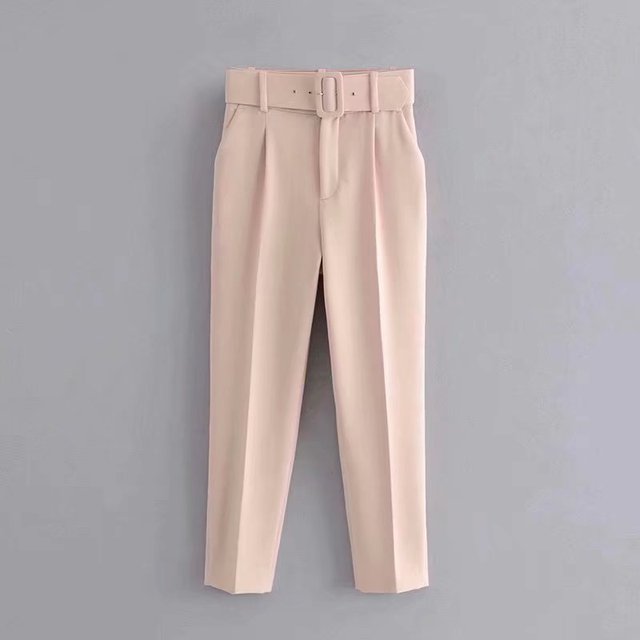 Pantalon à Taille Haute avec Ceinture Ajustable pour Femme | Idéal pour les Journées Décontractées