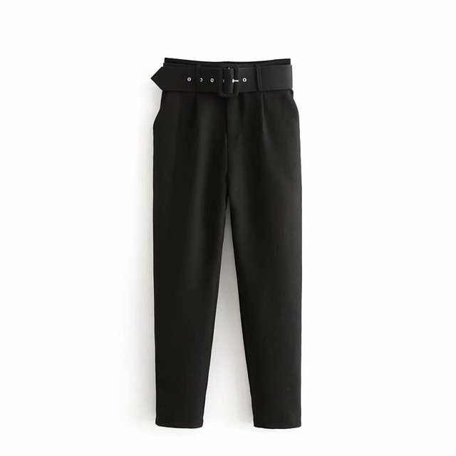 Pantalon à Taille Haute avec Ceinture Ajustable pour Femme | Idéal pour les Journées Décontractées