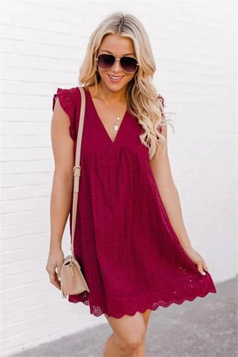 Robe Courte sans Manches pour Femme | Idéale pour les Sorties Estivales ou la Plage