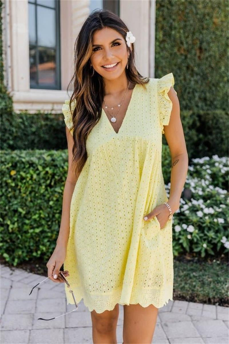 Robe Courte sans Manches pour Femme | Idéale pour les Sorties Estivales ou la Plage