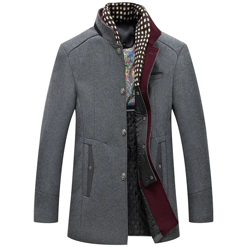 Veste Homme Ajustée en Coton Mélangé | Coupe Moderne Automne/Hiver