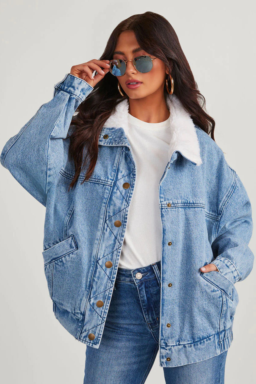 Veste Courte À Coupe Ample pour Femme | Idéale pour Les Journées Fraîches