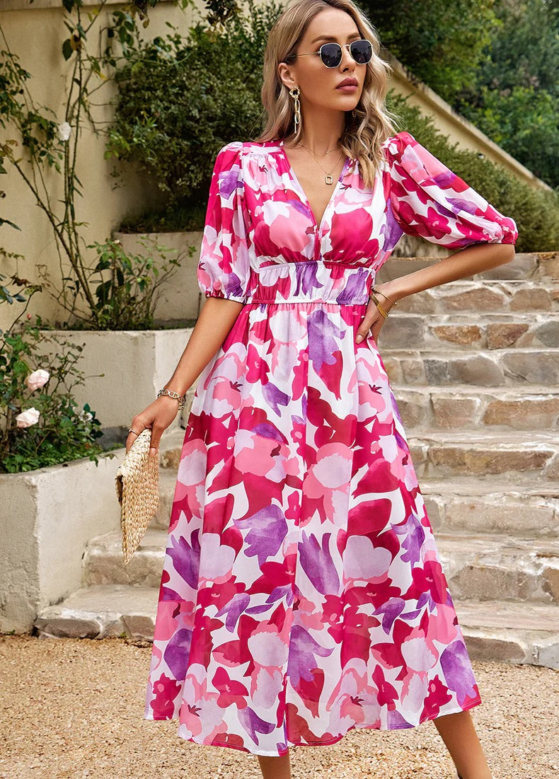Robe Imprimée Sans Manches Avec Coupe Standard pour Femme | Idéale Pour Les Sorties D'Été