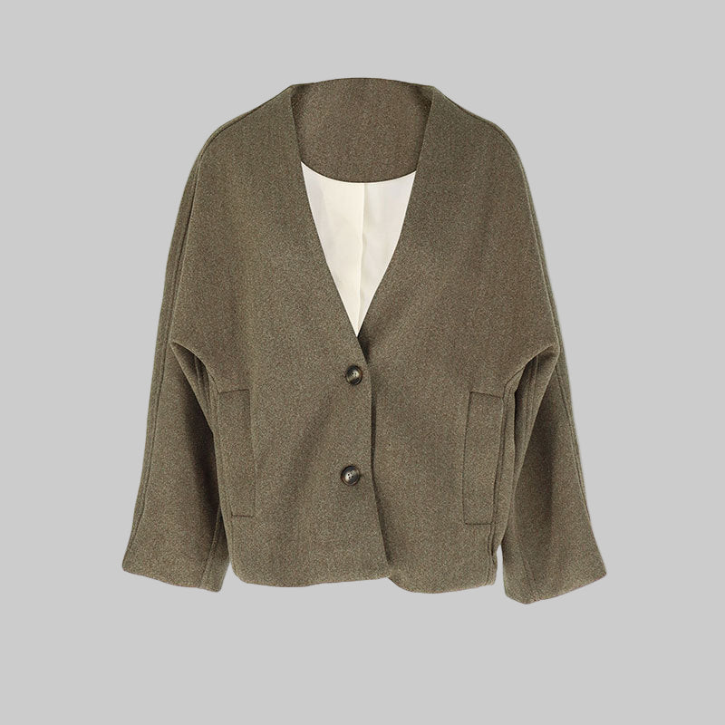 Manteau Long À Col En V Et Boutons pour Femme | Idéal pour La Mi-Saison