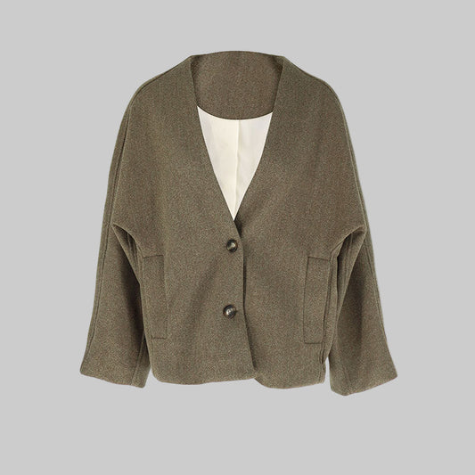 Manteau Long À Col En V Et Boutons pour Femme | Idéal pour La Mi-Saison