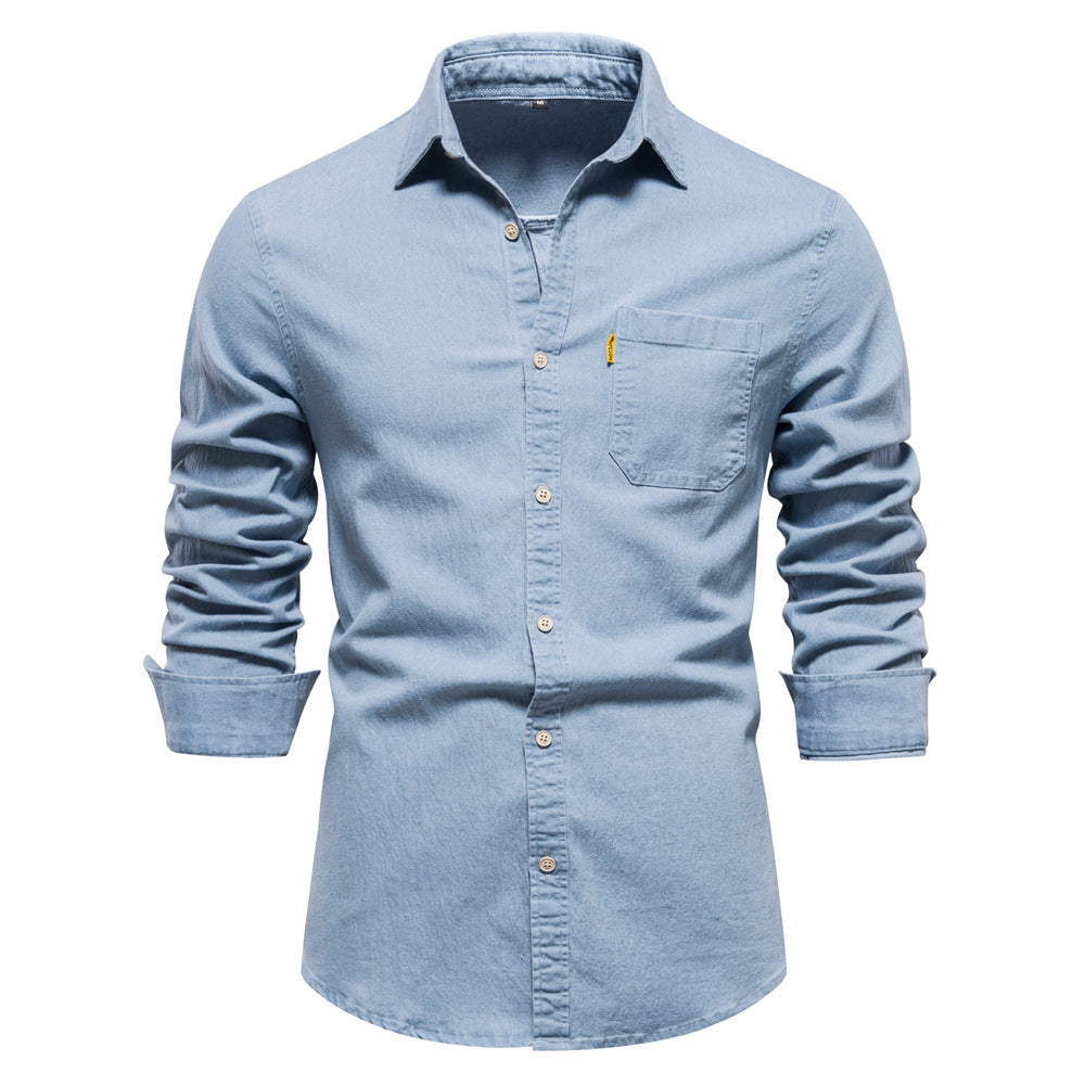 Chemise À Manches Longues avec Poches Poitrine pour Homme | Idéale pour Un Usage Quotidien
