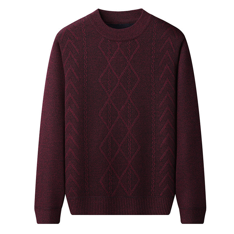 Pull À Col Rond Avec Motif Torsadé Pour Homme | Idéal Pour Les Saisons Automne-Hiver