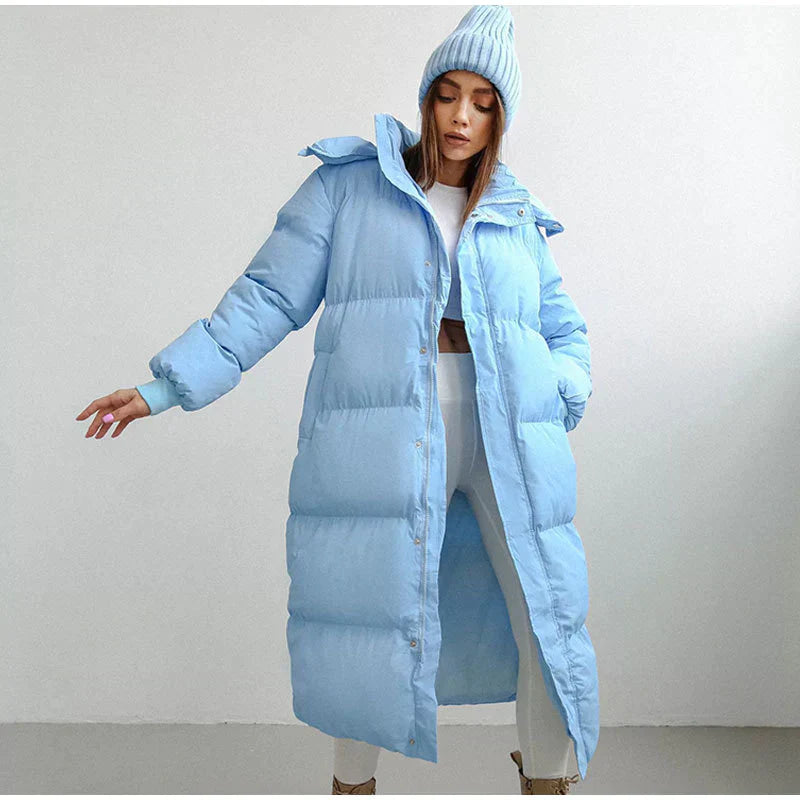 Veste D’Hiver Longue Matelassée avec Doublure pour Femme | Idéale pour Temps Froid