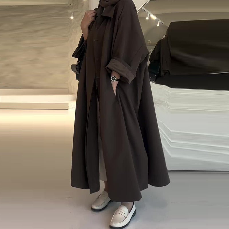 Manteau Long Oversize avec Coupe Droite pour Femmes | Idéal pour l’Hiver