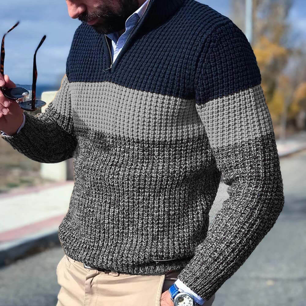 Pull Tricoté Uni pour Hommes avec Coupe Décontractée | Idéal pour l’Automne et l’Hiver