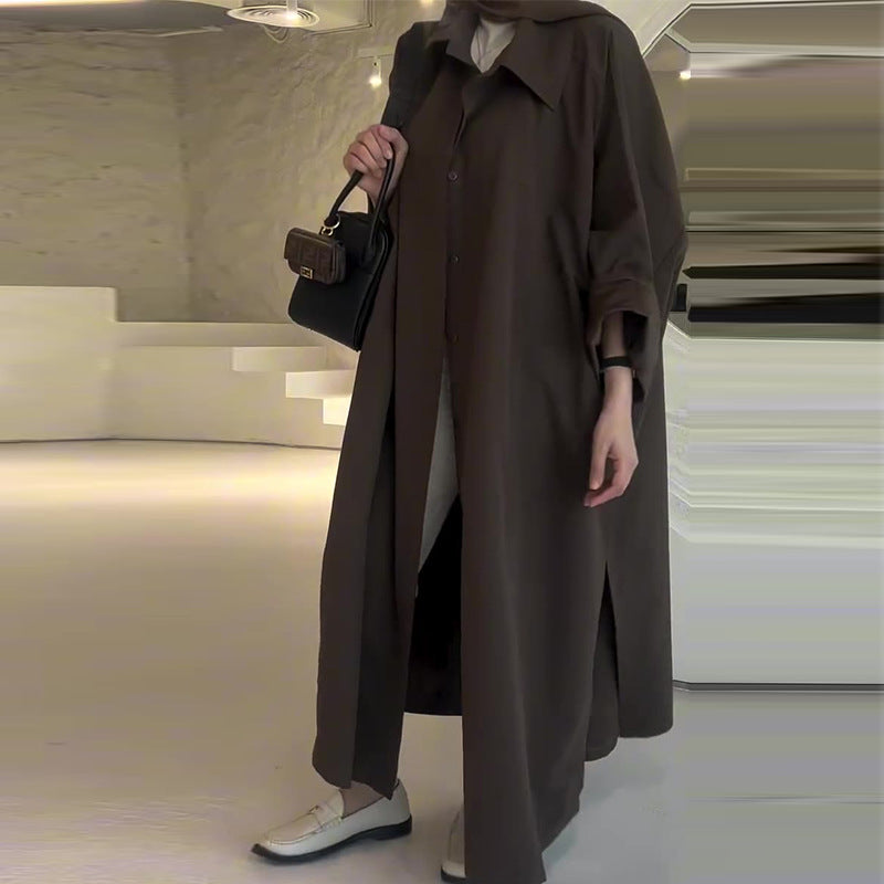 Manteau Long Oversize avec Coupe Droite pour Femmes | Idéal pour l’Hiver