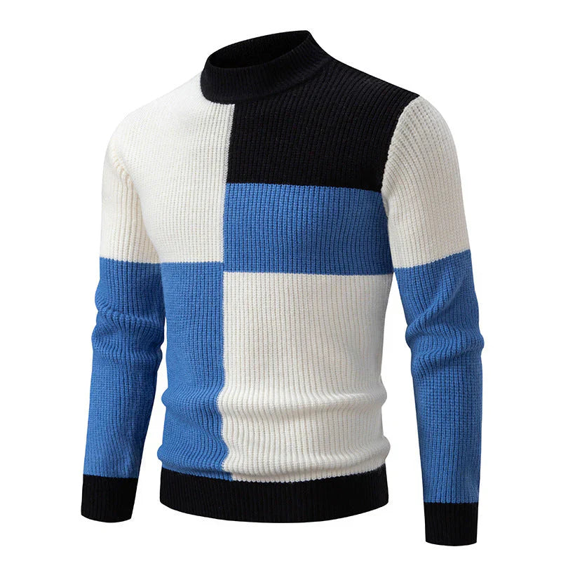 Pull Homme à Motif Graphique en Blocs | Idéal pour l’Hiver et les Occasions Décontractées
