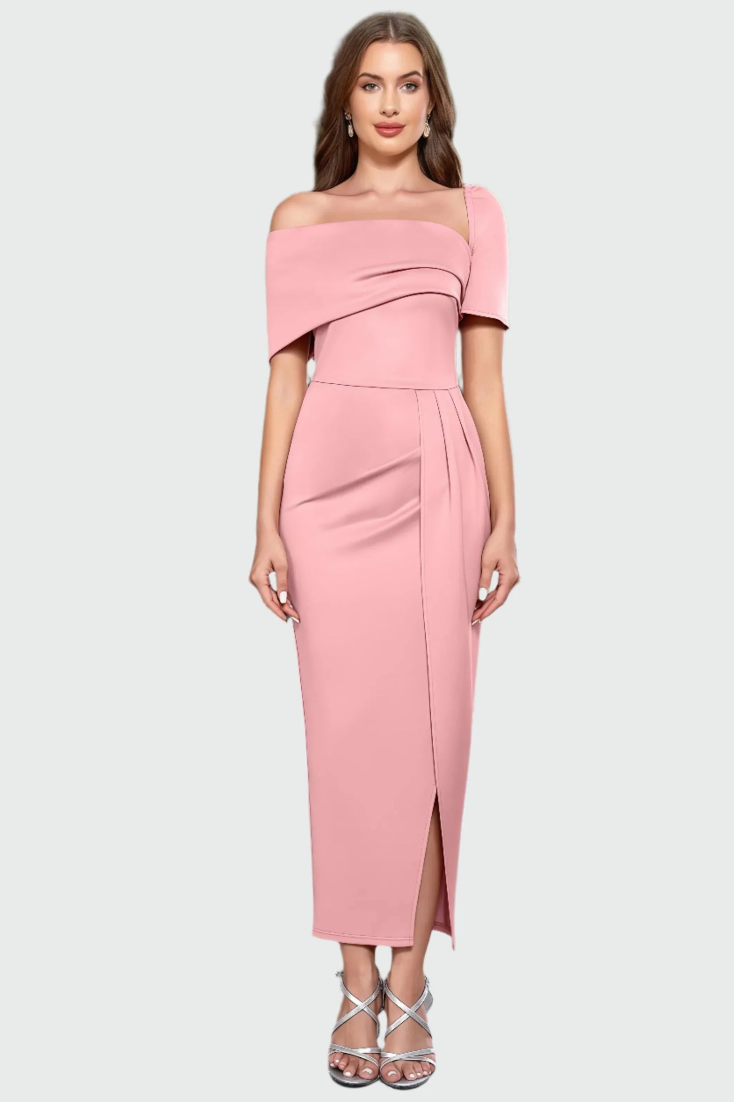 Robe Midi Asymétrique à Une Épaule pour Femme | Idéale pour les Sorties et Événements Spéciaux