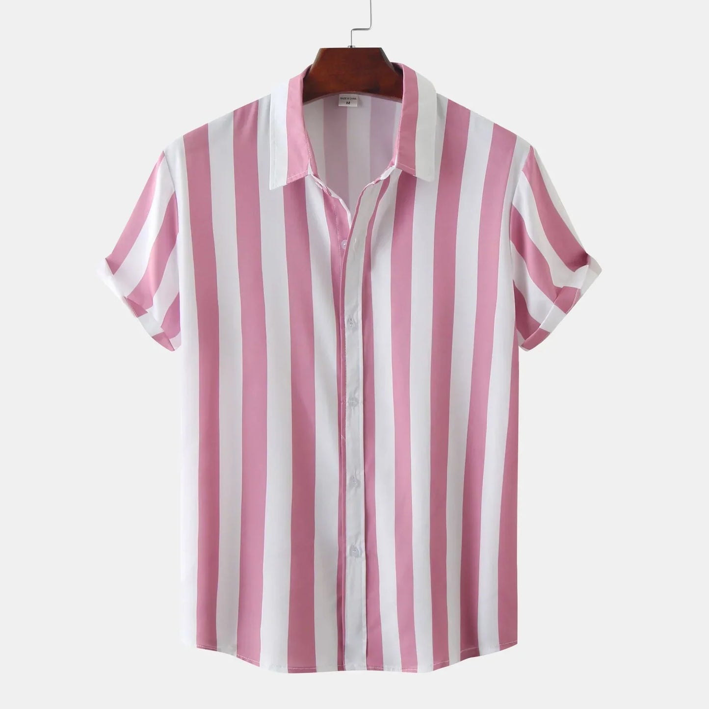 Chemise à Rayures Noires et Blanches avec Col Classique pour Homme | Idéal pour le Quotidien
