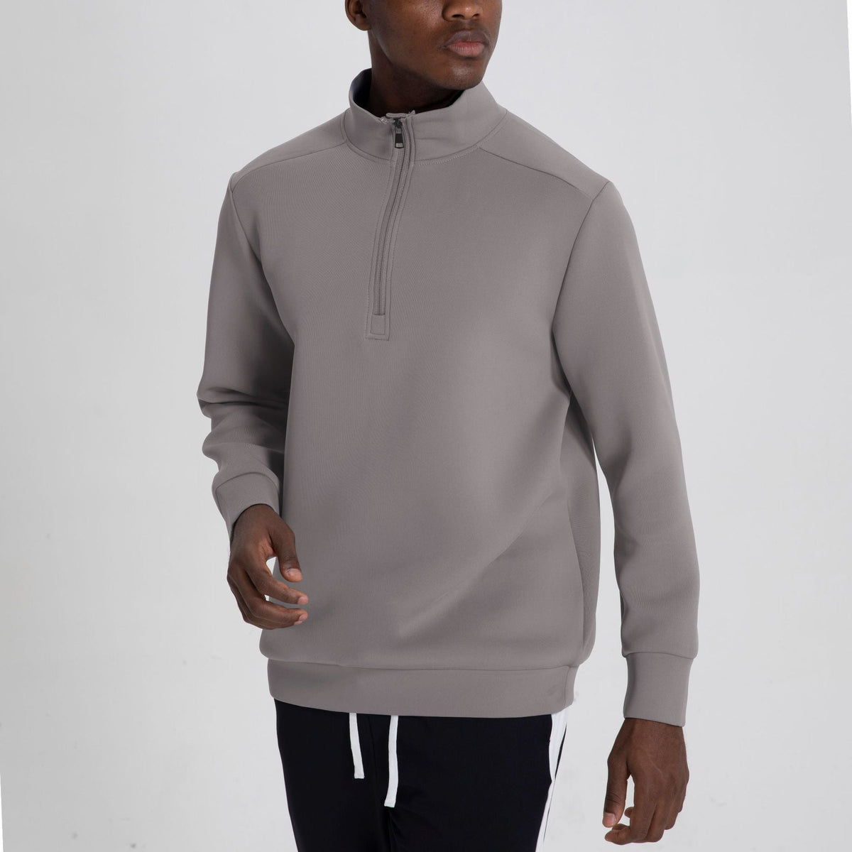 Sweatshirt À Col Montant Avec Quart De Fermeture Pour Hommes | Idéal Pour Les Activités Sportives