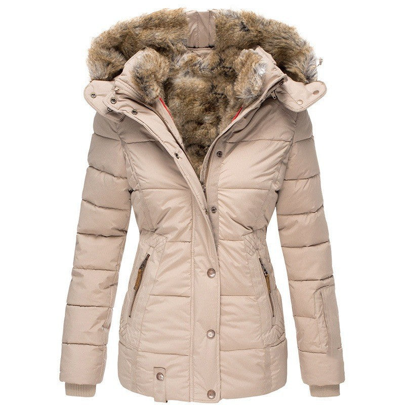 Manteau Puffer Matelassé avec Capuche et Doublure en Fausse Fourrure pour Femme | Idéal pour l’Hiver