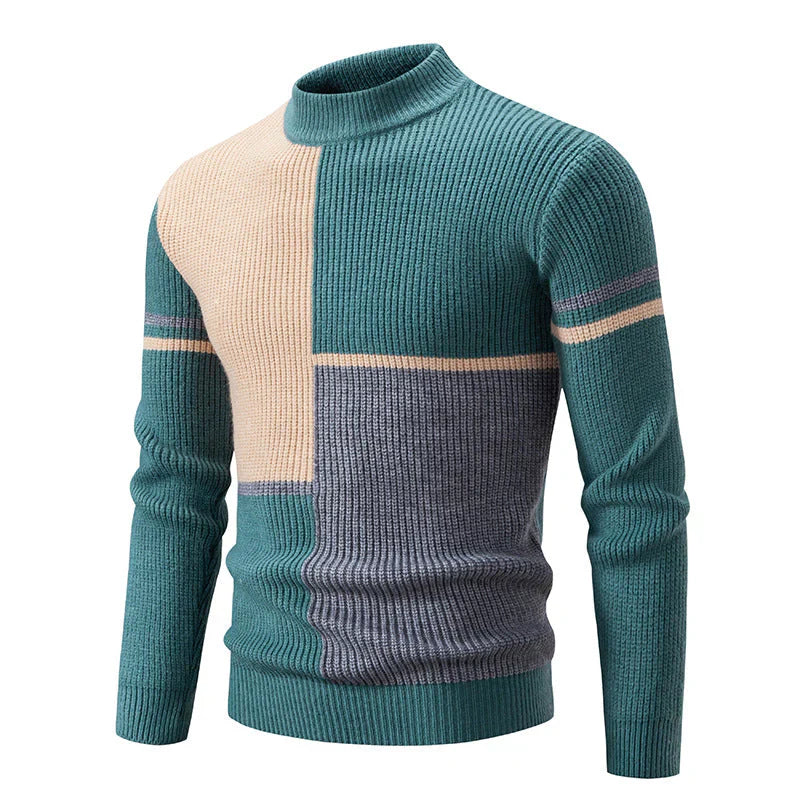Pull Homme à Motif Graphique en Blocs | Idéal pour l’Hiver et les Occasions Décontractées