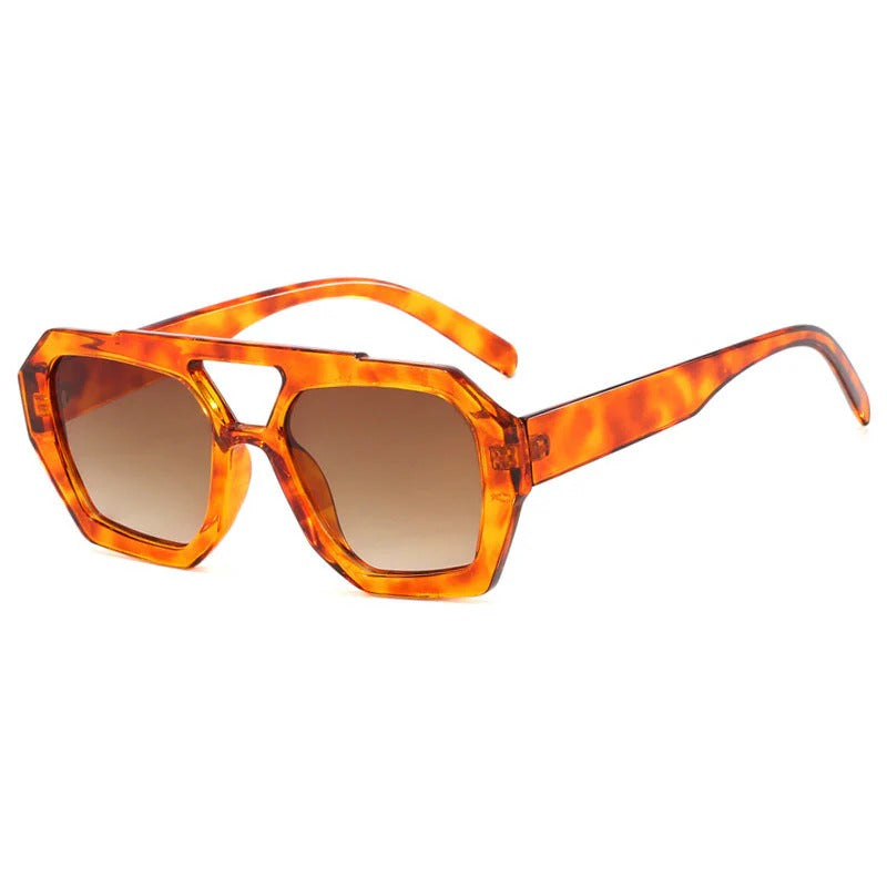 Lunettes de Soleil à Monture Carrée Oversize avec Protection UV pour Femme | Idéales pour l’Été et les Vacances