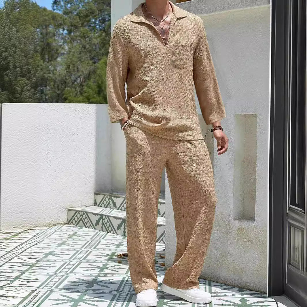 Ensemble De Détente avec Coupe Ample pour Hommes | Idéal pour La Maison